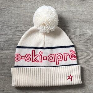 Perfect Moment Cream and Red Pom-Pom Beanie